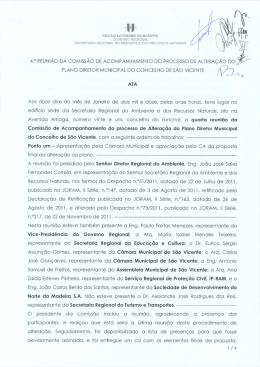 Acta da 4&ordf; Reuni&atilde;o - Munic&iacute;pio de S&atilde;o Vicente