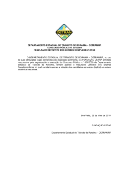 departamento estadual de tr&acirc;nsito de roraima &ndash; detran/rr