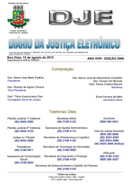 15 - Diário da Justiça Eletrônico - TJRR