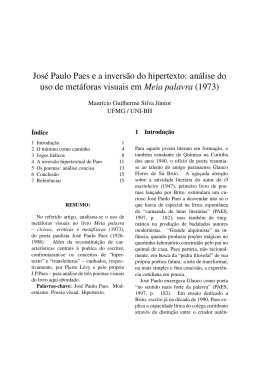 José Paulo Paes e a inversão do hipertexto: análise do uso