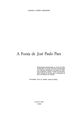 Poesia de José Paulo Paes