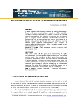a reestrutura&ccedil;&atilde;o produtiva do capital e o seu rebatimento na
