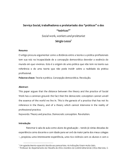 Serviço Social, trabalhadores e proletariado