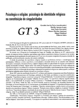 Psicologia e religião: psicologia da identidade religiosa