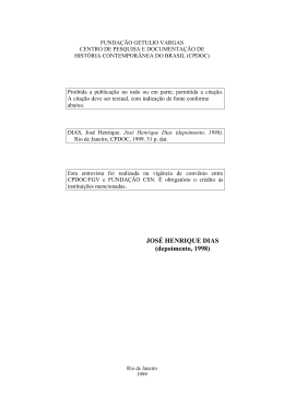 JOS&Eacute; HENRIQUE DIAS - Funda&ccedil;&atilde;o Getulio Vargas