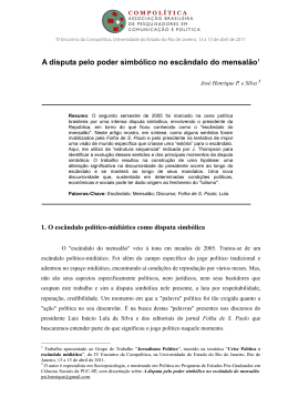 A disputa pelo poder simb&oacute;lico no esc&acirc;ndalo do