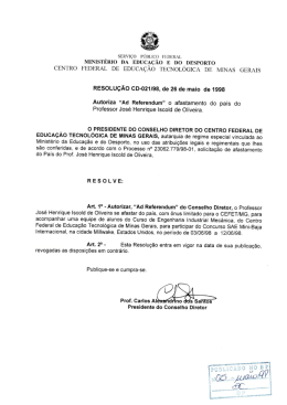 Autoriza, ad-referendum, o afastamento do país do Professor José