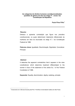 As categorias de direitos humanos constitucionalizados: quest&otilde;es