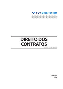 direito dos contratos - FGV Direito Rio