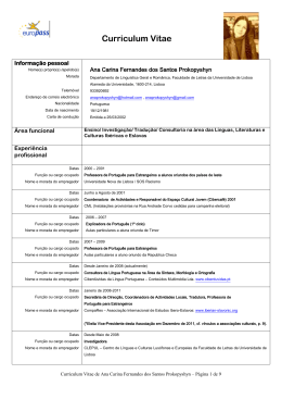 Currículo completo - Instituto Europeu de Ciências da Cultura Padre