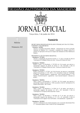 JORNAL OFICIAL - Governo Regional da Madeira