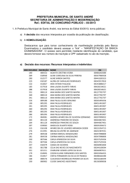 decis&atilde;o dos recursos e homologa&ccedil;&atilde;o