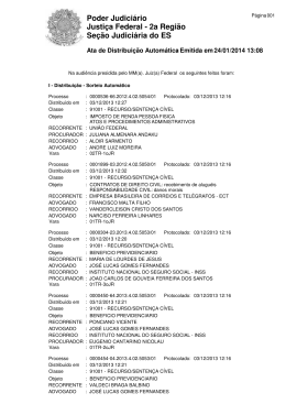 Justi&ccedil;a Federal - 2a Regi&atilde;o Poder Judici&aacute;rio Se&ccedil;&atilde;o Judici&aacute;ria do ES