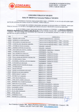 EDITAL DE CONVOCAÇÃO Nº 008/2015 do arquivo
