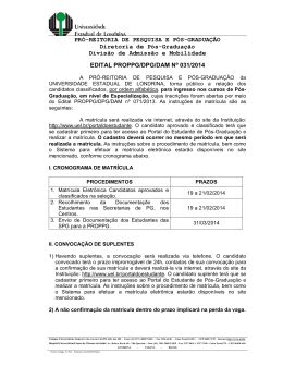 PR&Oacute;-REITORIA DE PESQUISA E P&Oacute;S-GRADUA&Ccedil;&Atilde;O Diretoria