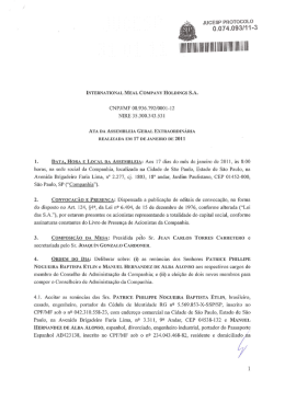 Ata da Assembl&eacute;ia Geral Extraordin&aacute;ria