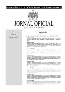 JORNAL OFICIAL - Governo Regional da Madeira