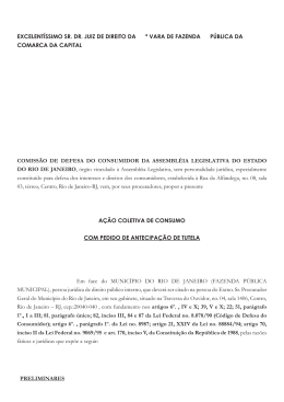 EXCELENT&Iacute;SSIMO SR. DR. JUIZ DE DIREITO DA &ordf; VARA DE