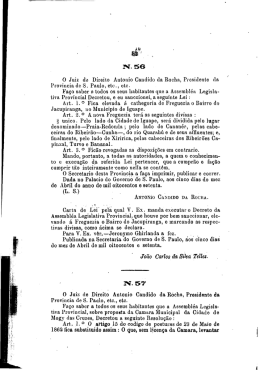 ag, N. 56 O Juiz de Direito Antonio Candido da Rocha, Presidente