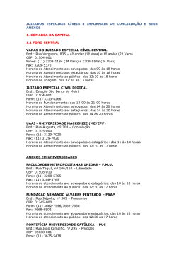 JUIZADOS ESPECIAIS C&Iacute;VEIS E INFORMAIS DE CONCILIA&Ccedil;&Atilde;O E