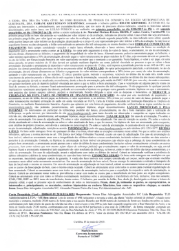 A EXMA. SRA. DRA DA VARA C&Iacute;VEL DO FORO REGIONAL DE