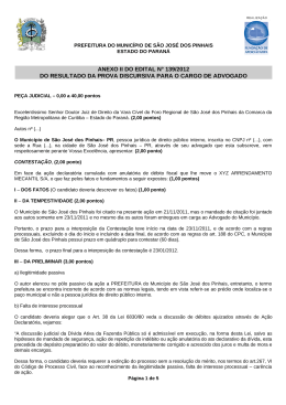 do Resultado da Prova Discursiva para