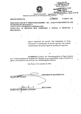 Ac. 084/14-OE - Tribunal Regional do Trabalho da 2&ordf; Regi&atilde;o SP