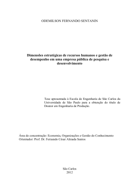 Dimens&otilde;es estrat&eacute;gicas de recursos humanos e gest&atilde;o de