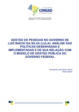 gest&atilde;o de pessoas no governo de luiz in&aacute;cio da silva (lula - RI-FJP