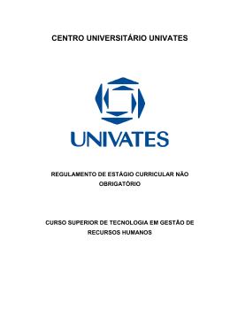 CENTRO UNIVERSITÁRIO UNIVATES