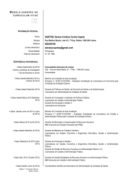 curriculum vitae completo - Universidade Autónoma de Lisboa