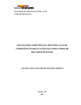 GEST&Atilde;O POR COMPET&Ecirc;NCIAS: IDENTIFICA&Ccedil;&Atilde;O DE