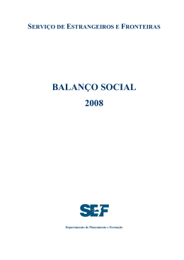 BALANÇO SOCIAL 2008