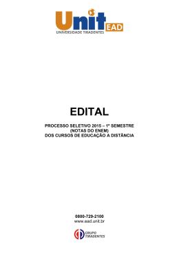 Edital PROAC/UNIT, N