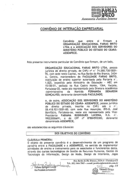 ffb &ndash; gradua&ccedil;&atilde;o x assempece