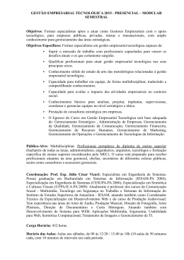 gest&atilde;o empresarial tecnol&oacute;gica 2015