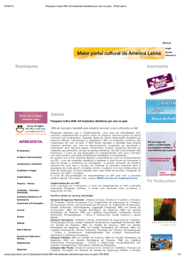 P&oacute;s em Implantodontia - Universidade S&atilde;o Francisco