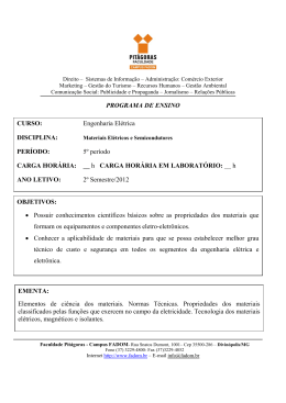 Programa de Ensino Eng Eletrica materiais eletricos 2012 Bertozzi