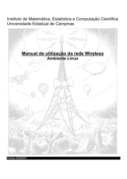 Procedimento para configura&ccedil;&atilde;o/utiliza&ccedil;&atilde;o da rede Wireless