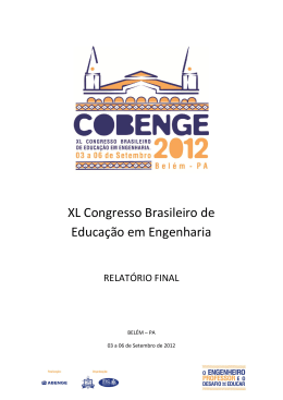 XL Congresso Brasileiro de Educação em Engenharia