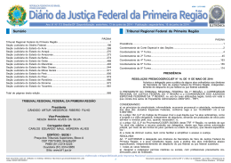 Resolução Presi/Coger/Cojef 14 - Tribunal Regional Federal da 1ª