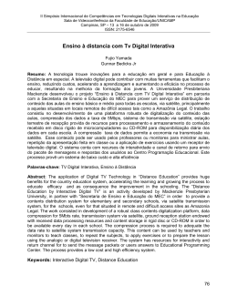 Ensino &agrave; distancia com tv Digital Interativa - Lantec