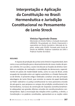 Interpreta&ccedil;&atilde;o e Aplica&ccedil;&atilde;o da constitui&ccedil;&atilde;o no Brasil