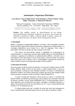 Automação e Segurança Eletronica - XII