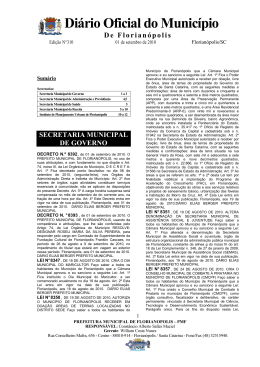 Di&aacute;rio Oficial do Munic&iacute;pio De Florian&oacute;polis