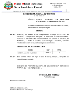 Diário Oficial Eletrônico Nova Londrina - Paraná