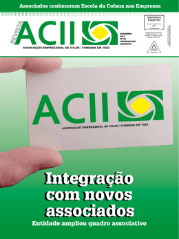 Integração com novos associados Integração com novos