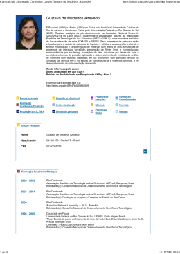 (Curr\355culo do Sistema de Curr\355culos Lattes