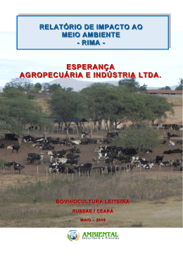 ESPERAN&Ccedil;A AGROPECU&Aacute;RIA E IND&Uacute;STRIA LTDA.