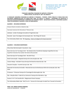 RECURSOS DEFERIDOS Amazon Dreams Com&eacute;rcio Ind&uacute;stria Ltda
